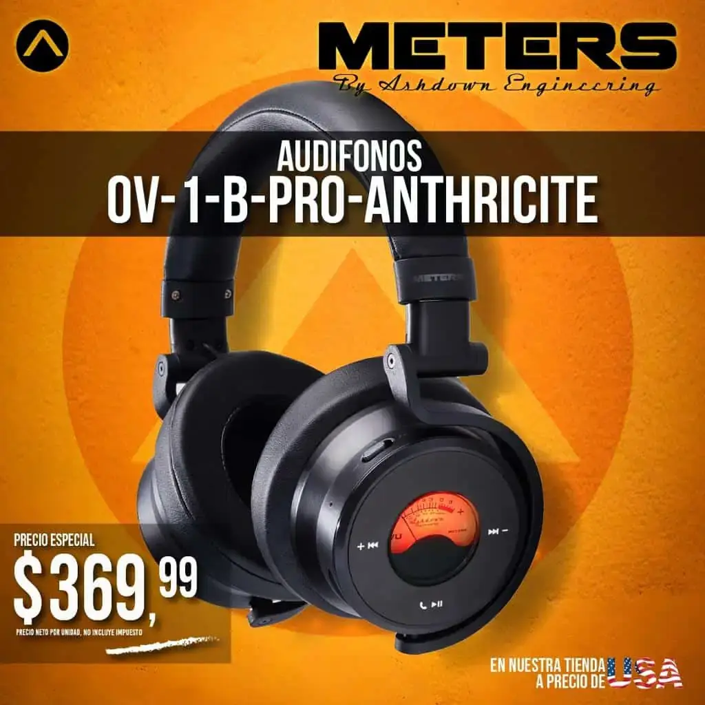 Audífonos Meters OV-1-B-PRO-ANTHRICITE